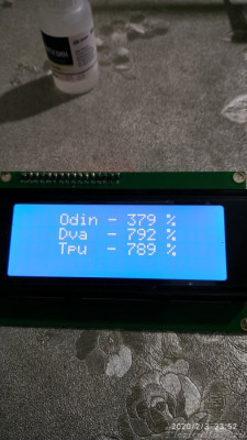 Подписал нумерацию датчиков и процент.